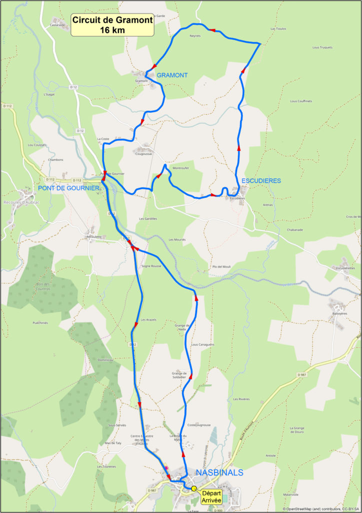 Circuit de VTT AE balisé nommé Gramont